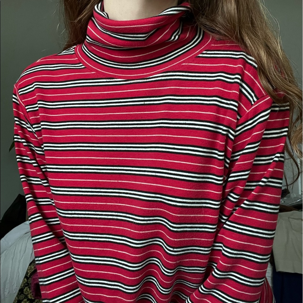 striped turtleneck